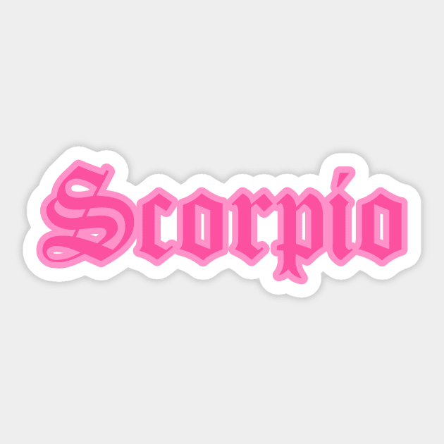 Scorpio Zodiac Pink Astrology Aesthetic Sticker by Asilynn